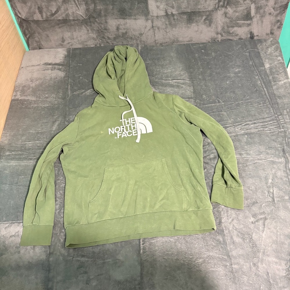 The North Face Hoodie Womens XL Green Pull over Outdoor Hiking Draw Strings